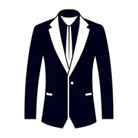 man blazer black color silhouette, a modern and new style man's blazer vector