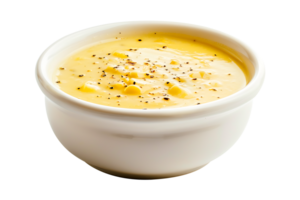 Soup in a ceramic bowl on a transparent background png