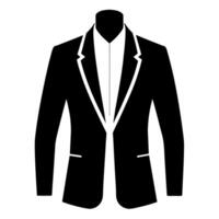 man blazer black color silhouette, a modern and new style man's blazer vector