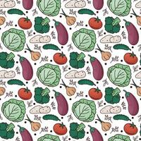vegetables seamless pattern vector
