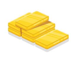 Stack of Gold bars vector