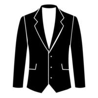 man blazer black color silhouette, a modern and new style man's blazer vector