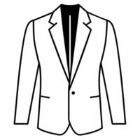 man blazer black color silhouette, a modern and new style man's blazer vector