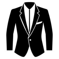 man blazer black color silhouette, a modern and new style man's blazer vector