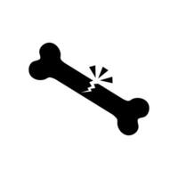 broken bone flat icon illustration vector
