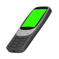 Button phone greenscreen leaned left png