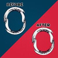 Before and after template background illustration vector