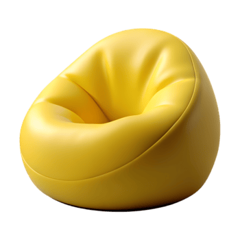 amarillo frijol bolso Sillón en antecedentes png