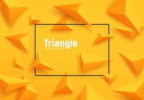 Yellow triangles abstract geometric background vector