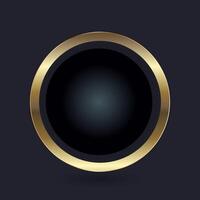 A luxury infographic templates, gold black color, flow chart data visualization for abstract background. premuim button , illustration design used in business vector