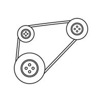 Engine belt design vector