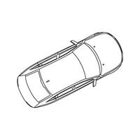 Top view of car icon vector