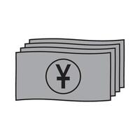 Chinese yuan currency icon vector