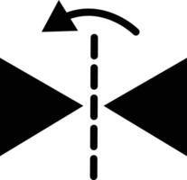 Horizontal flip line icon. Flip button. Mirror line symbol. flat style. vector