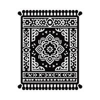 Carpet black silhouette with white color background vector
