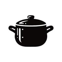 Teapot silhouette with white color background vector