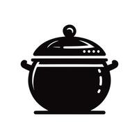 Teapot silhouette with white color background vector