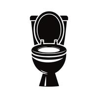 Toilet black silhouette with white color background vector