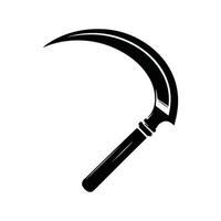 Sickle black silhouette with white color background vector