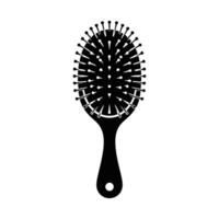 Comb black silhouette with white color background vector