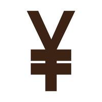 Yen currency icon vector