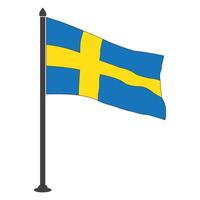 Swedish flag icon vector