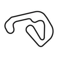 Racing circuit icon vector