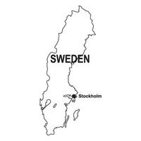 Sweden map icon vector