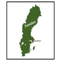 Sweden map icon vector
