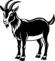 Goat Icon Silhouette High-Resolution Graphic for Creative Design and Art Projects vector