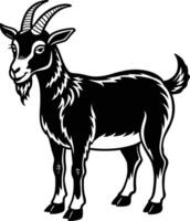 Goat Icon Silhouette High-Resolution Graphic for Creative Design and Art Projects vector