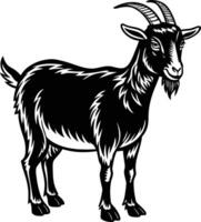 Goat Icon Silhouette High-Resolution Graphic for Creative Design and Art Projects vector