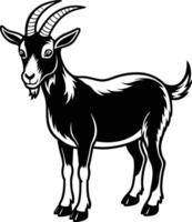 Goat Icon Silhouette High-Resolution Graphic for Creative Design and Art Projects vector