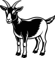 Goat Icon Silhouette High-Resolution Graphic for Creative Design and Art Projects vector