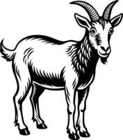 Goat Icon Silhouette High-Resolution Graphic for Creative Design and Art Projects vector