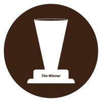 Winner trophy icon vector