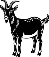 Goat Icon Silhouette High-Resolution Graphic for Creative Design and Art Projects vector