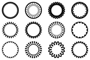 Decorative ornament frame set design vector