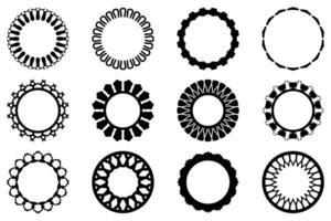 Decorative ornament frame set design vector