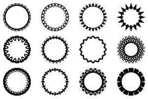 Decorative ornament frame set design vector
