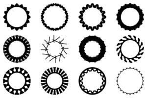 Decorative ornament frame set design vector