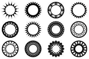 Decorative ornament frame set design vector