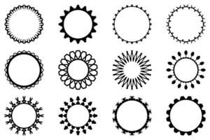 Decorative ornament frame set design vector