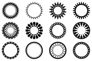 Decorative ornament frame set design vector