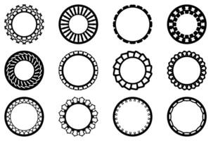 Decorative ornament frame set design vector