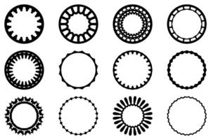 Decorative ornament frame set design vector