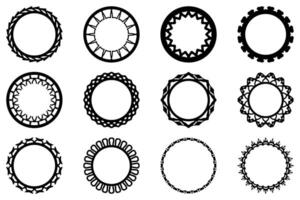 Decorative ornament frame set design vector