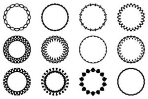 Decorative ornament frame set design vector