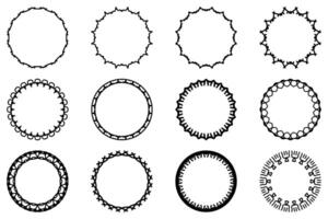 Decorative ornament frame set design vector