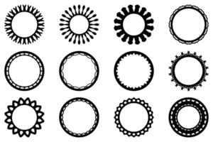 Decorative ornament frame set design vector